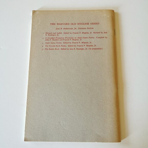 1969 Grouped Frequency Word-List of Anglo-Saxon Poetry Booklet Vocabulary - Picture 4 of 10